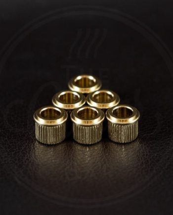 Kluson conversion tuner bushings, 9,98mm outside diam., set of 6, gold