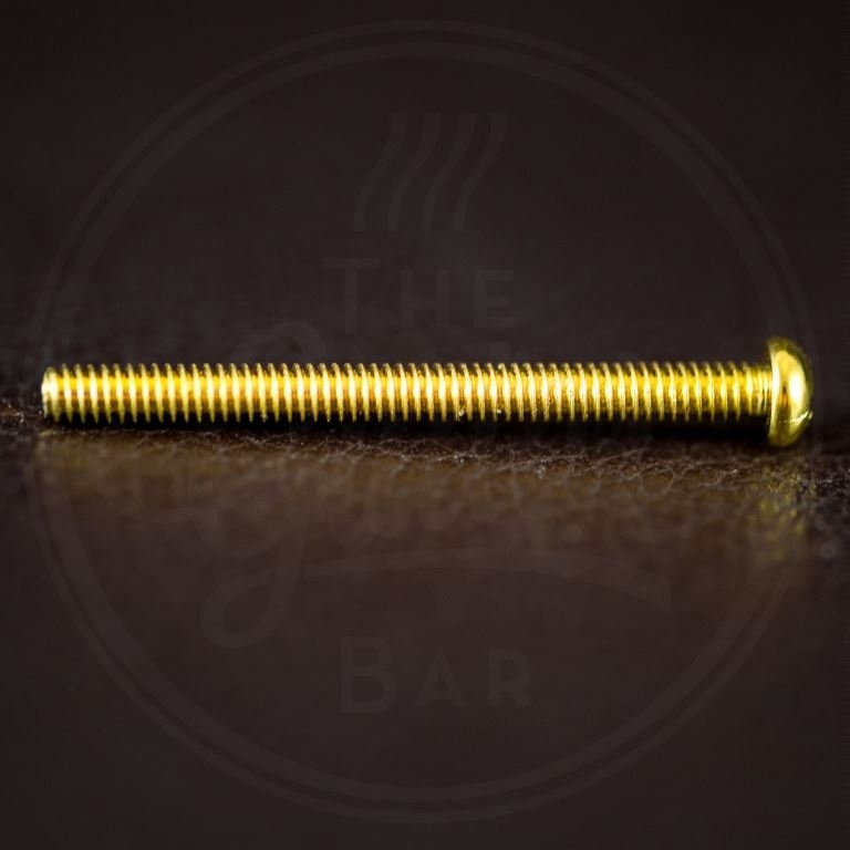 StewMac humbucker height screw, 1-1/4” (31,75mm), Philips roundhead, 3-48 thread, gold