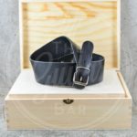 Liam guitar strap wide black leather