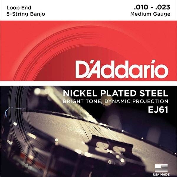 D'Addario Snaren Banjo Set Medium 5s-Nickel plated !10-12-16-23-10
