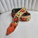 Holy Cow real vintage orange rose on green