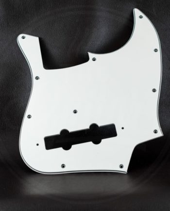 Boston pickguard for Jazz Bass, 3-ply, vintage white