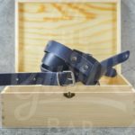 Liam guitar strap wide black leather