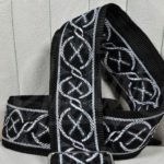 Gaucho traditional series 2" jacquard weave - white on black