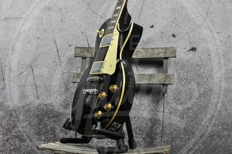 Vintage electrische gitaar LP-model zwart