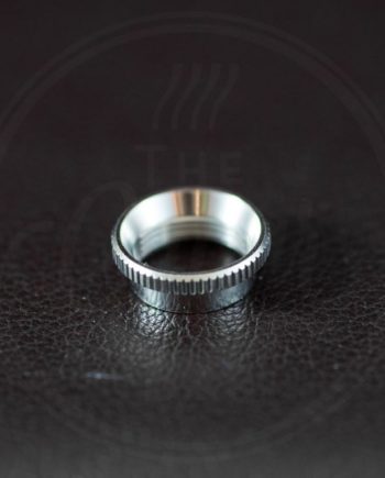 Switchcraft switch nut, deep, knurled, nickel, for thick top guitars
