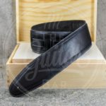 Kaffa tube sound zwart leer met wit stiksel