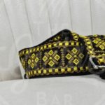 Gaucho traditional series 2" jacquard weave - yellow on black