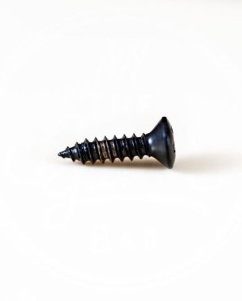 Boston screw black, 3x12mm, oval countersunk, tapping, for pickguard