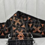 Gaucho traditional series 2" jacquard weave - orange on black