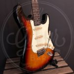 Revelation strat style guitar 3 x single coil Entwistle pu lignum rosa fingerboard 3tone sunburst