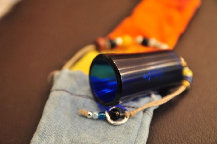 Handmade Dlx double cut cobalt blue Seamless Slide