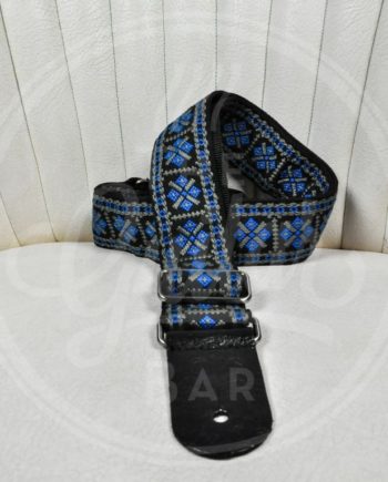 Gaucho traditional series 2" jacquard weave - blue on black