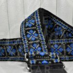 Gaucho traditional series 2" jacquard weave - blue on black