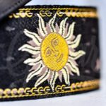 Levy's '60s jacquard sun polyester black guitar strap