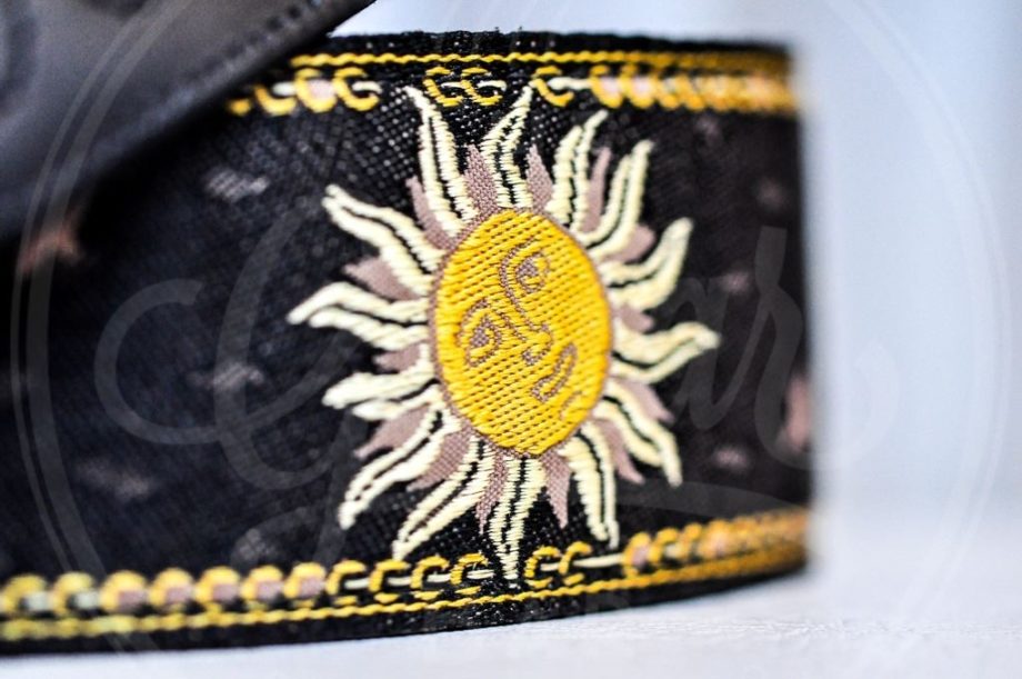 Levy's '60s jacquard sun polyester black guitar strap