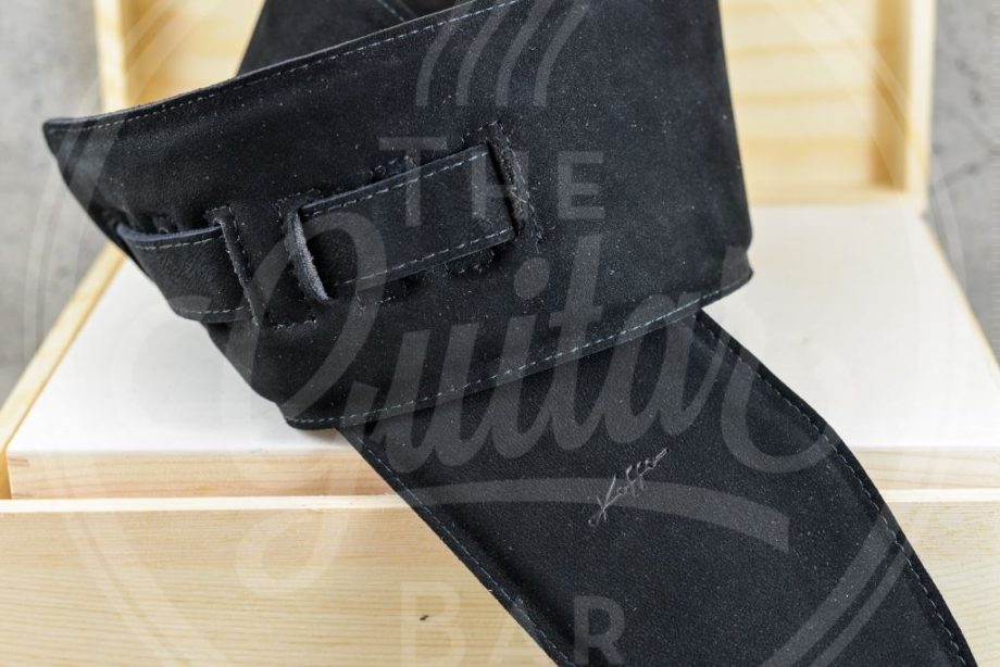 Kaffa fat bass zwart suede leer