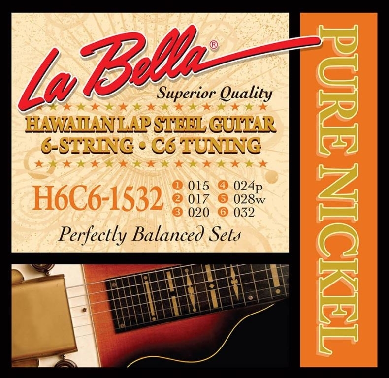 La Bella Lap steel guitar set 6-string C6 tuning 15-32