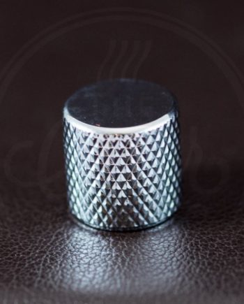 StewMac flat top knob, chrome, for 1/4” shaft (fits CTS solid shaft pots)