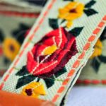 Holy Cow real vintage orange rose on green