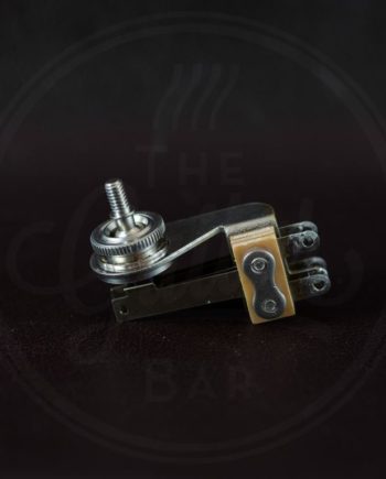 Switchcraft toggle switch 3-way angled, nickel, no cap, for thin body guitars (SG, Explorer, Firebir