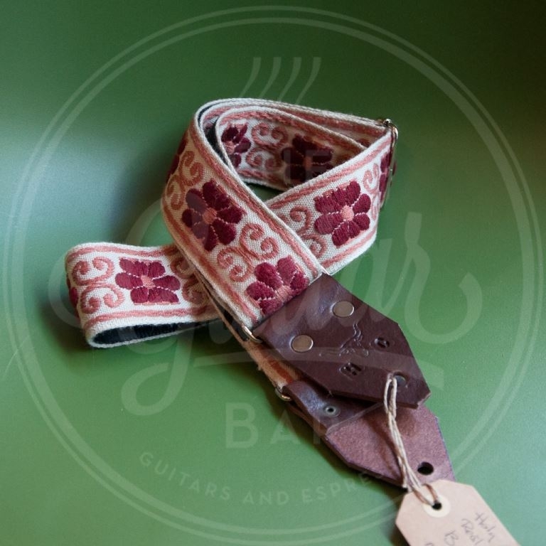 Holy Cow Real Vintage Burgundy Flower 60s strap