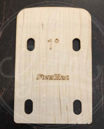 neck shim for bass, shaped, 1 degree