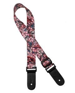 Gaucho ukulele strap with lila flowers