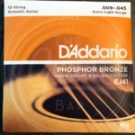 D'Addario 12string ac guitar PB - various sets
