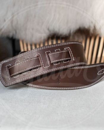 Kaffa guitarstrap softly brown- leather