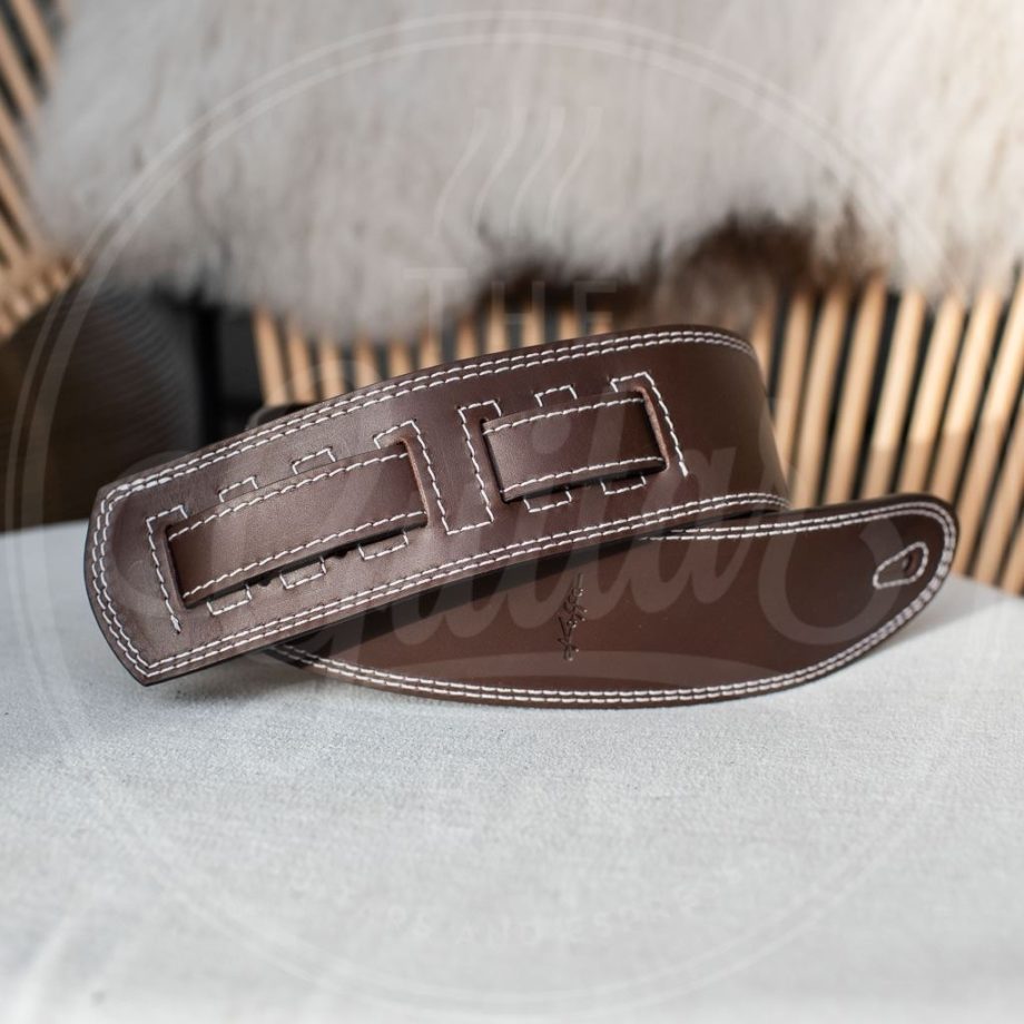 Kaffa guitarstrap softly brown- leather