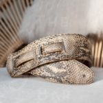 Kaffa guitarstrap Python leather - natural