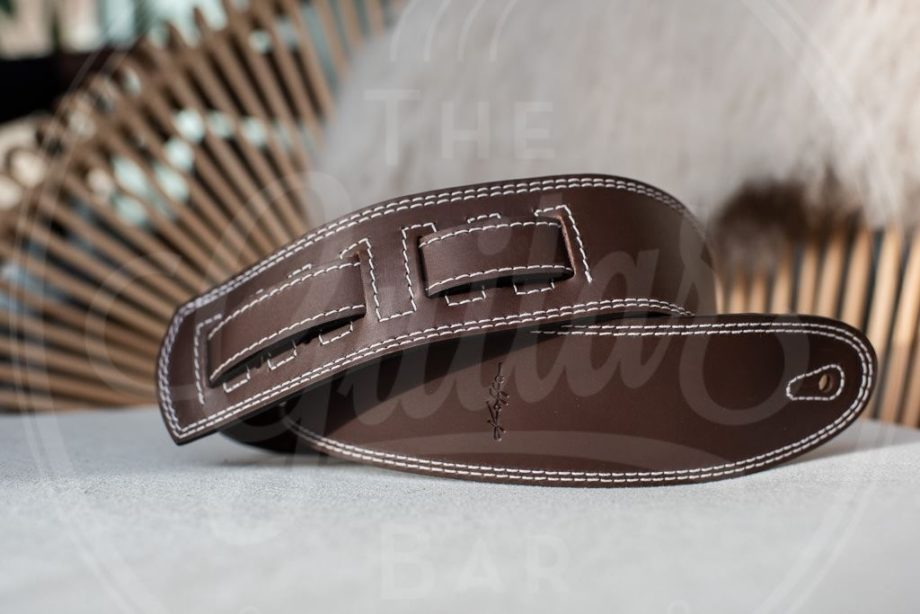 Kaffa guitarstrap softly brown- leather