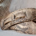 Kaffa guitarstrap Python leather - natural