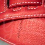 Kaffa guitarstrap simply red - leather