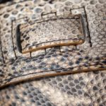 Kaffa guitarstrap Python leather - natural