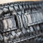 Kaffa guitarstrap Python leather - black