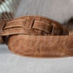 Kaffa guitarstrap buffalo light brown leather