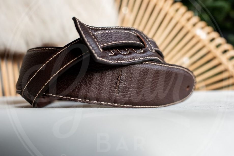 Kaffa guitarstrap buffalo dark brown - leather