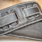 Kaffa guitarstrap simply dark brown - leather
