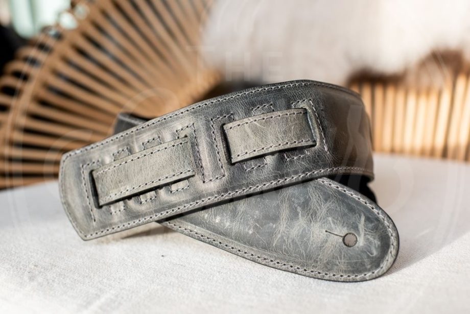 Kaffa guitarstrap ceniza grey - leather