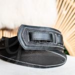 Kaffa guitarstrap rebel black - leather