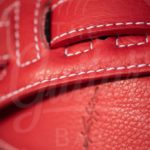 Kaffa guitarstrap simply red - leather