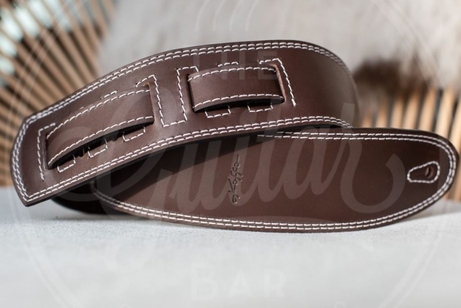 Kaffa guitarstrap softly brown- leather