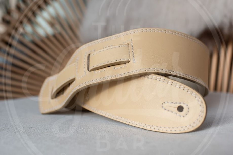 Kaffa guitarstrap softly cream - leather