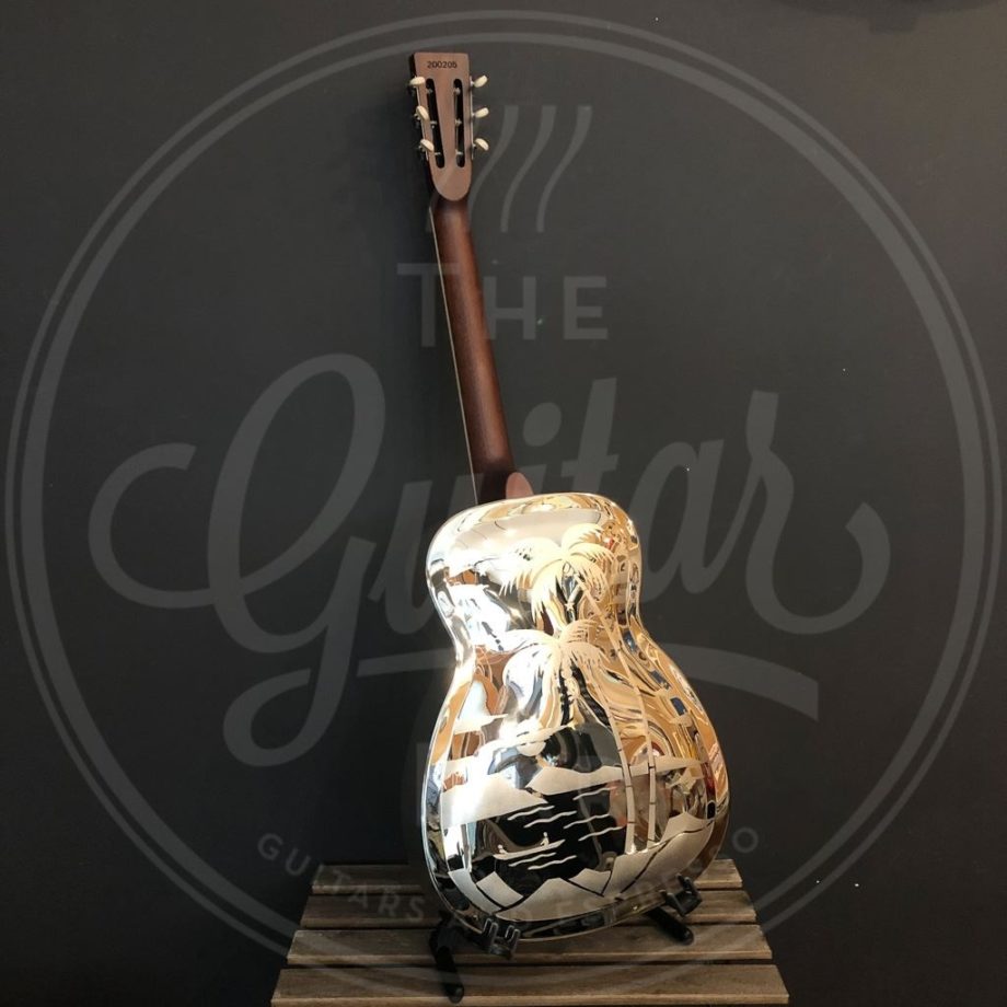 Royall bell brass body single cone resonator WEST END, 14 frets, etched nickel finish, with softcase