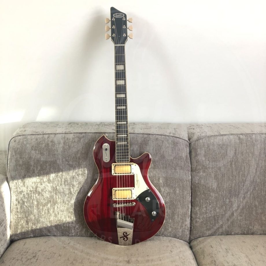 Supro Silverwood trans cherry red