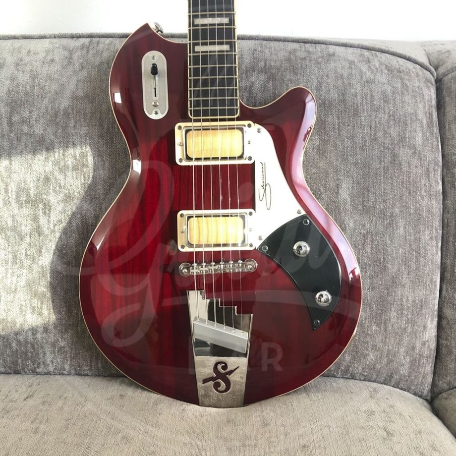 Supro Silverwood trans cherry red