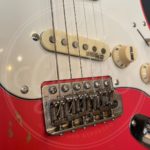 Vintage V6 ICON Electric Guitar ~ Distressed Firenza Red