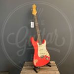Vintage V6 ICON Electric Guitar ~ Distressed Firenza Red